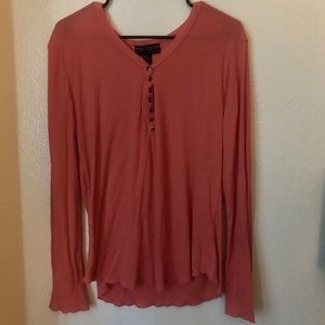 (5 for $25) Orange Henley Top